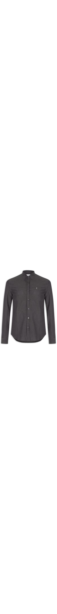Camisa Masculina Oxford Button Down – Preto