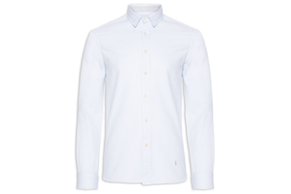 Camisa Masculina Oxford Lisa - Azul