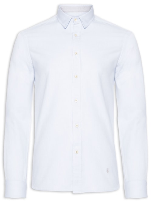 Camisa Masculina Oxford Lisa – Azul