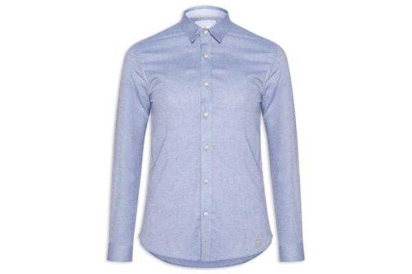 Camisa Masculina Oxford Lisa - Azul