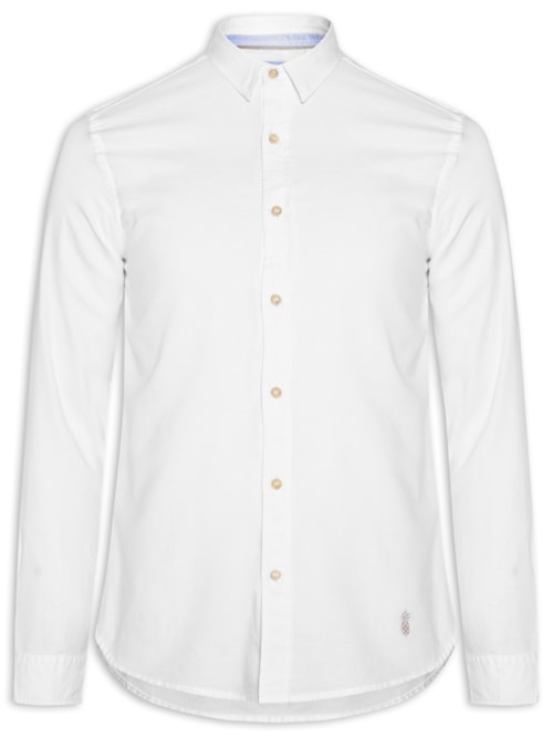 Camisa Masculina Oxford Lisa - Branco