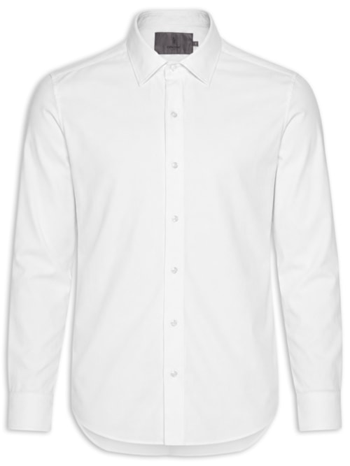 Camisa Masculina Oxford Manga Longa – Branco