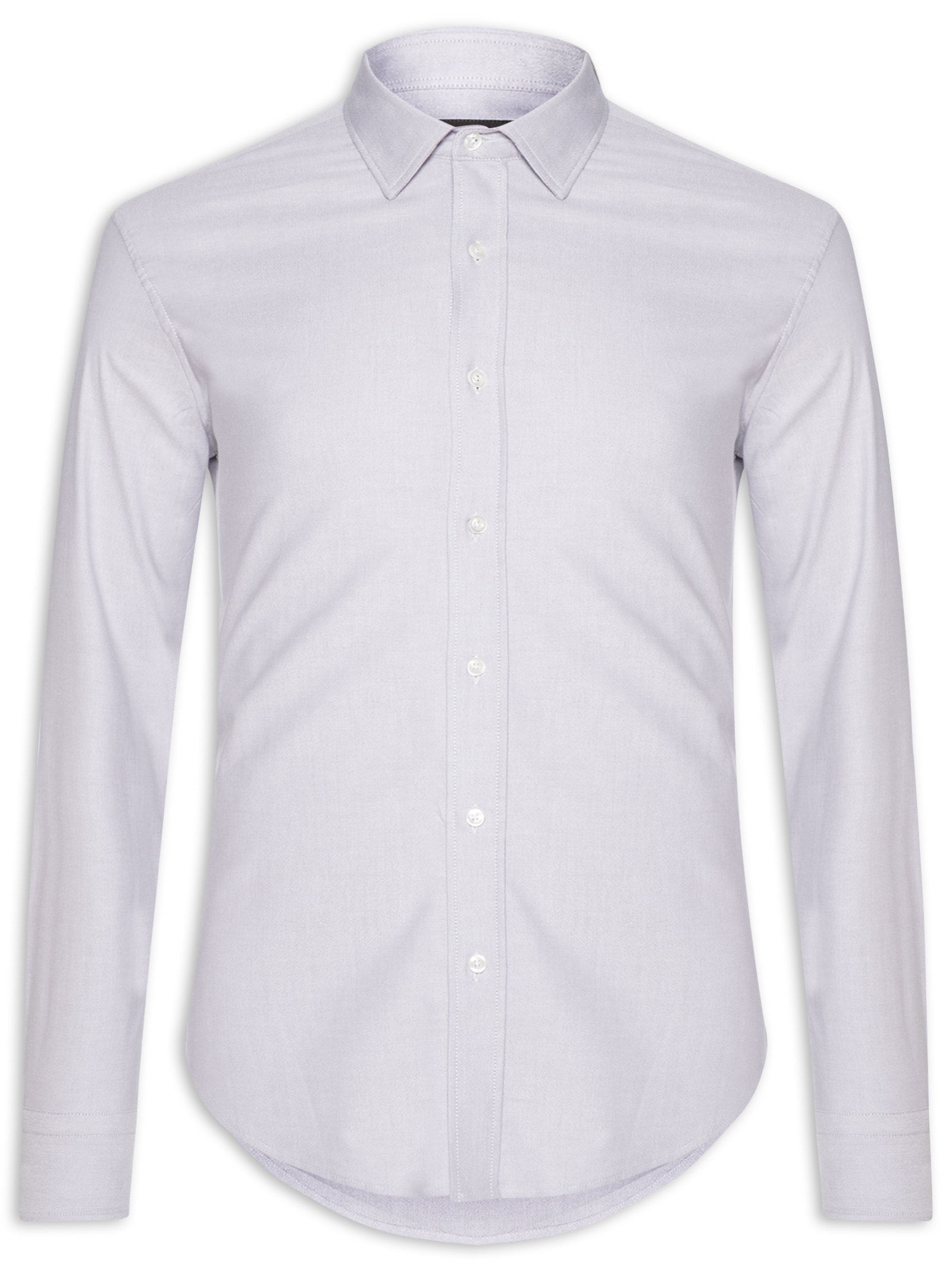 Camisa Masculina Oxford Manga Longa Cinza Oficina Reserva