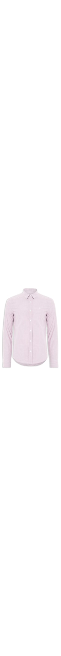 Camisa Masculina Oxford Mini Listras – Vermelho