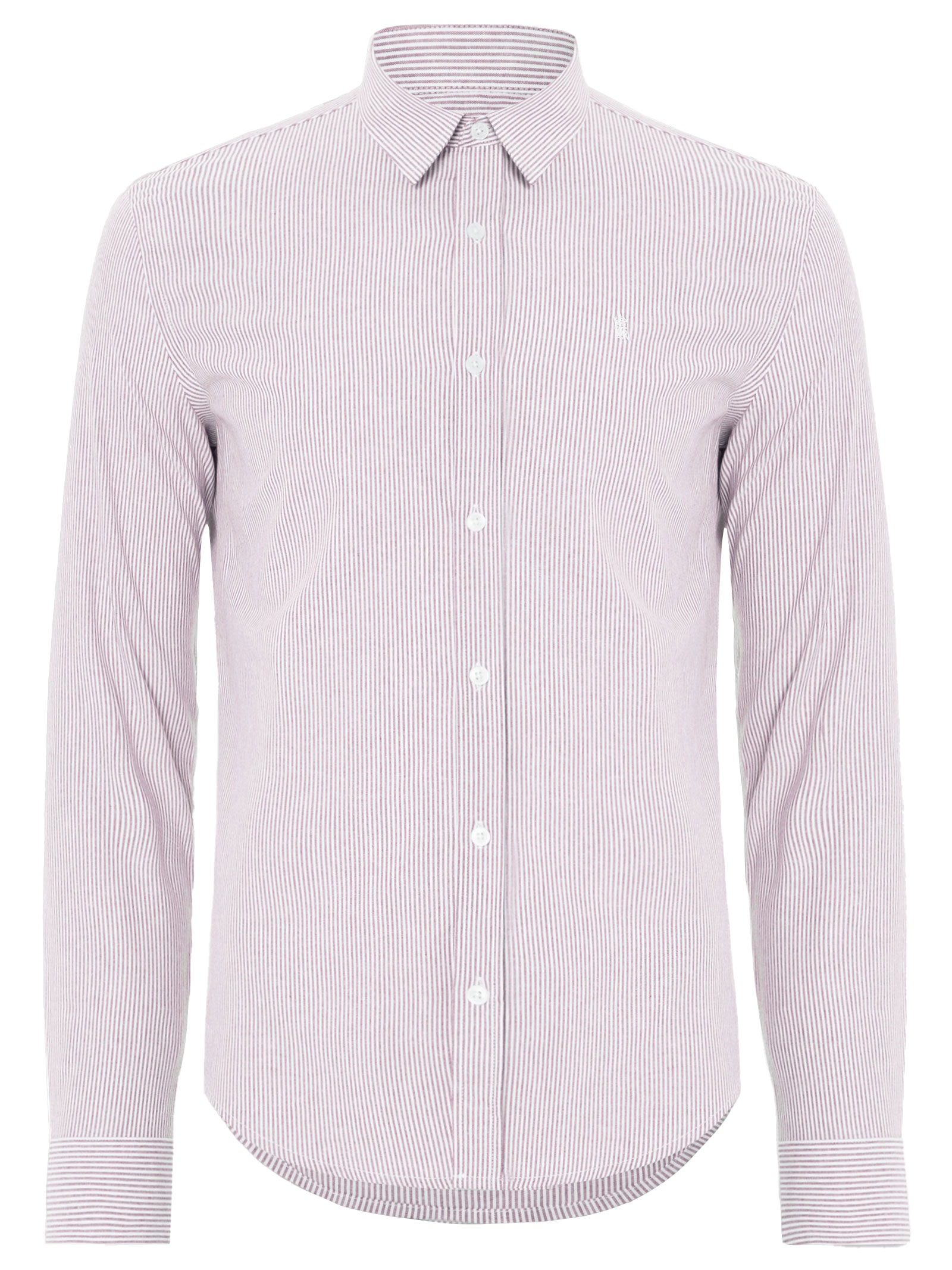 Camisa Masculina Oxford Mini Listras – Vermelho Sergio K