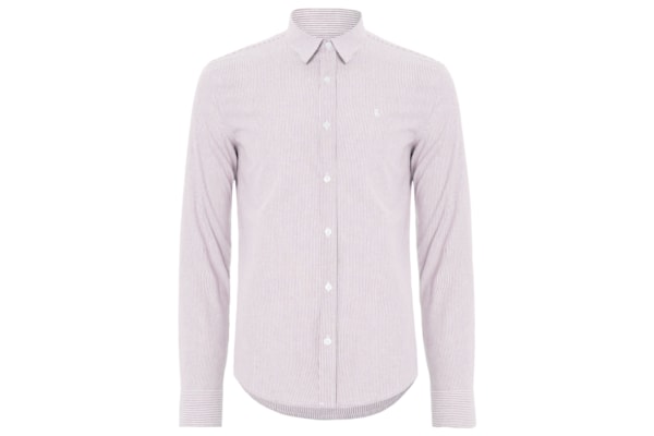 Camisa Masculina Oxford Mini Listras – Vermelho