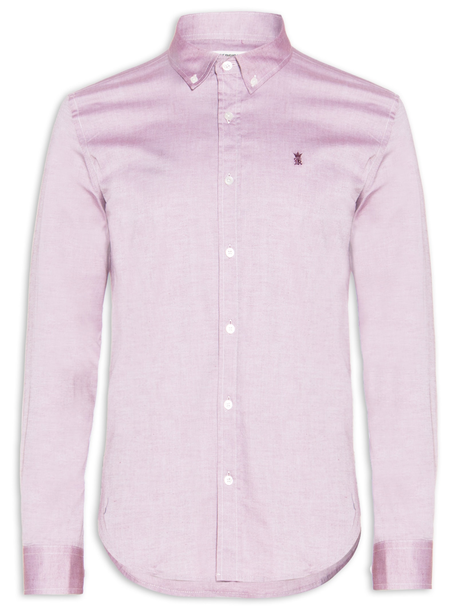 Camisa Masculina Oxford Regular Fit Com Elastano Vermelho Sergio K