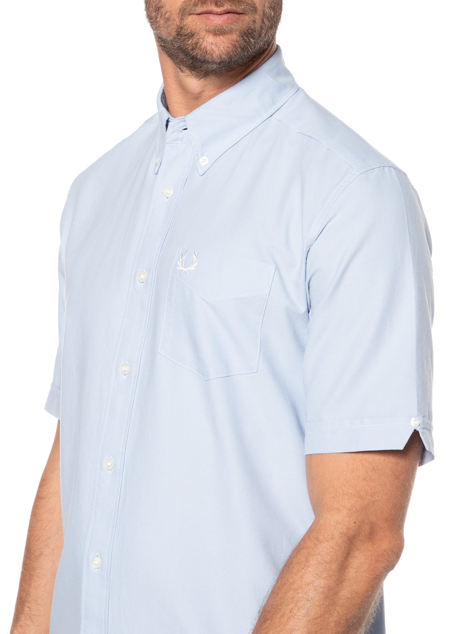 Camisa Masculina Oxford Shirt Azul Fred Perry