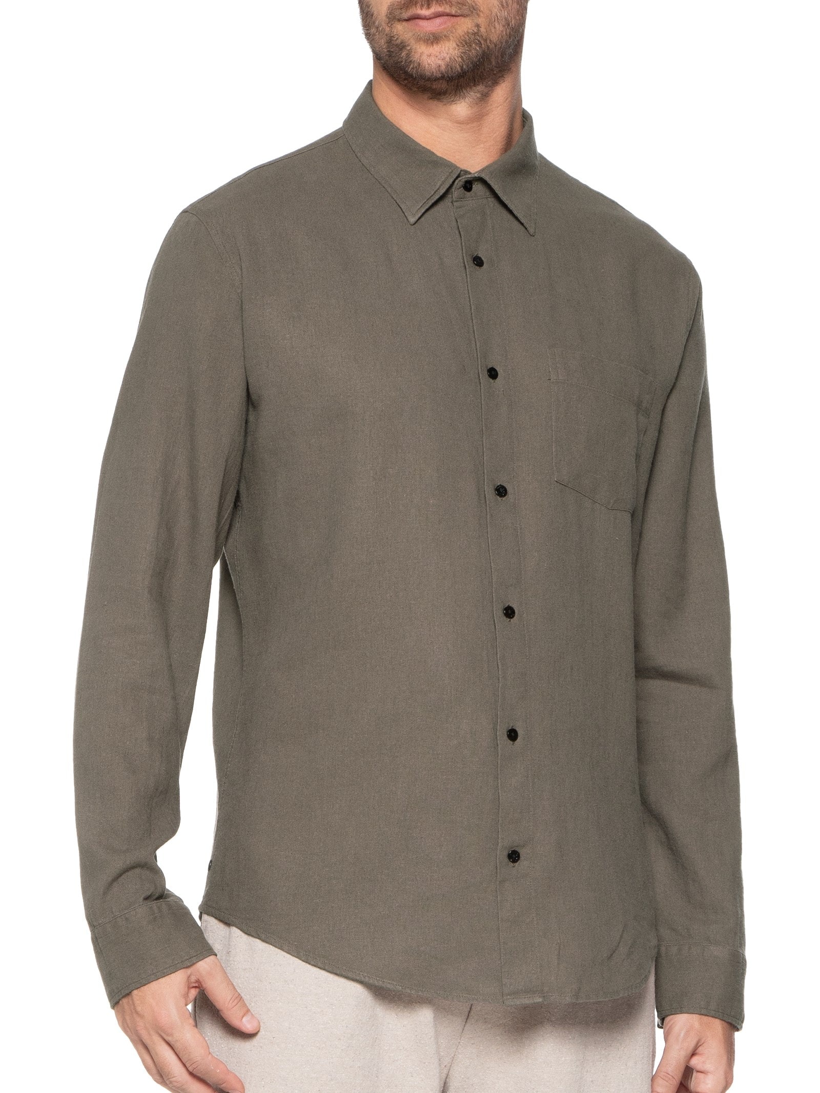 Camisa Masculina Pala Crafted New Marrom Osklen