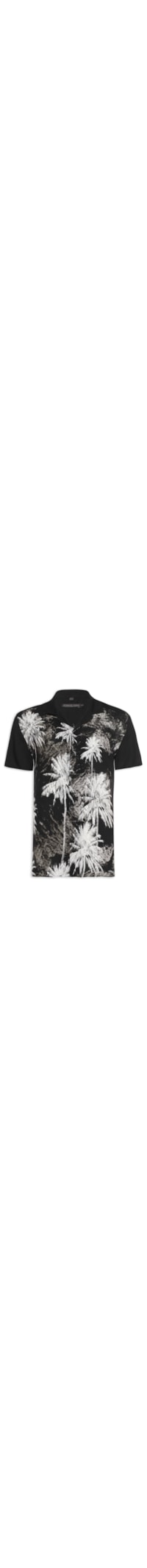 Camisa Masculina Palms Shadows - Preto