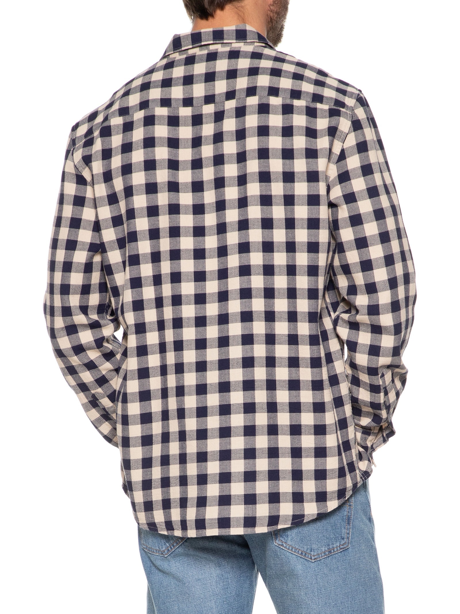 Camisa Masculina Paper Quadriculada Azul Hering