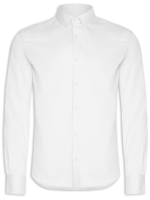 Camisa Masculina Paris Lisa Elastano – Branco