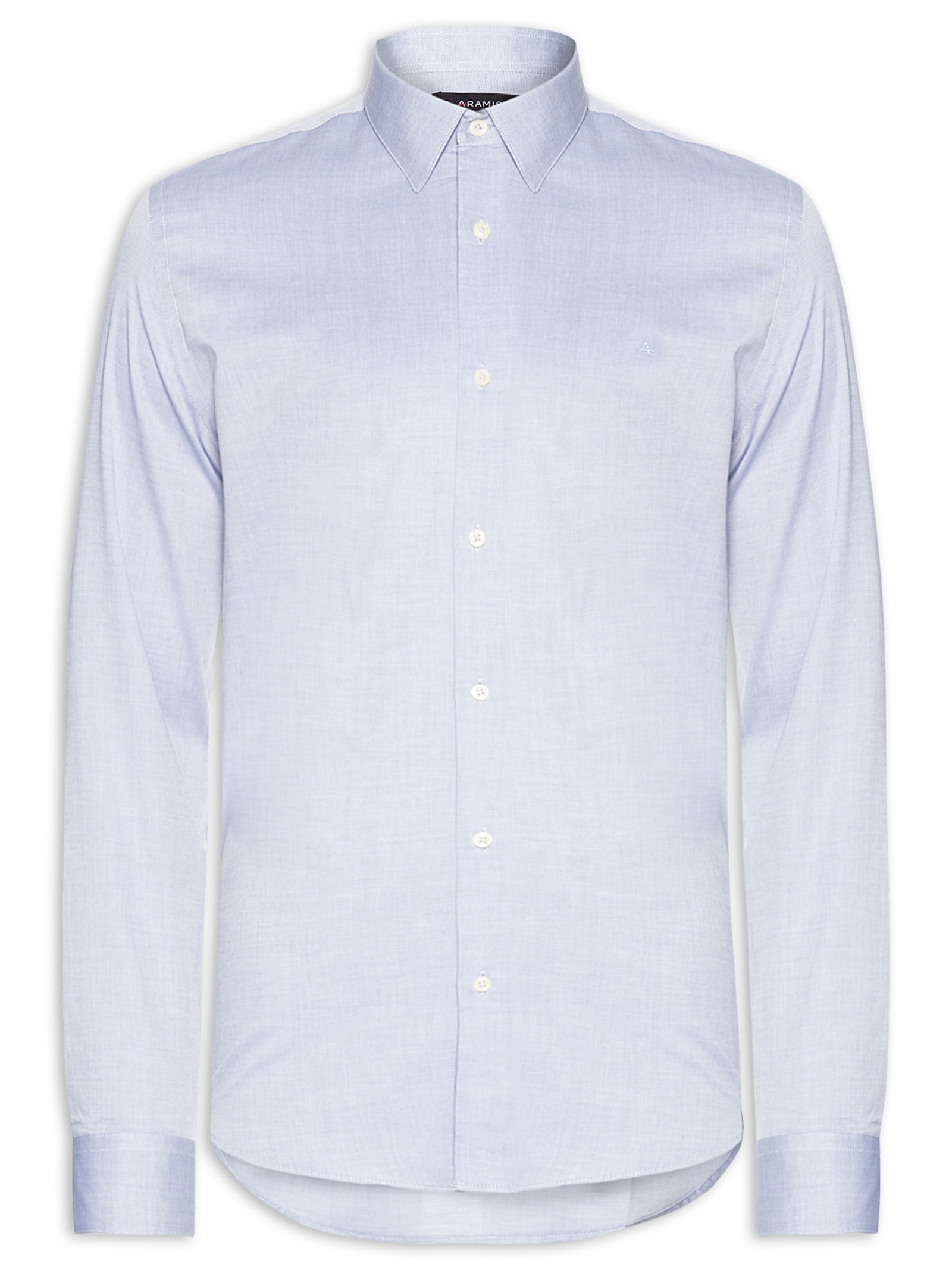 Camisa Masculina Petronas Regular Fit em Fio 50 Egípcio Azul Aramis