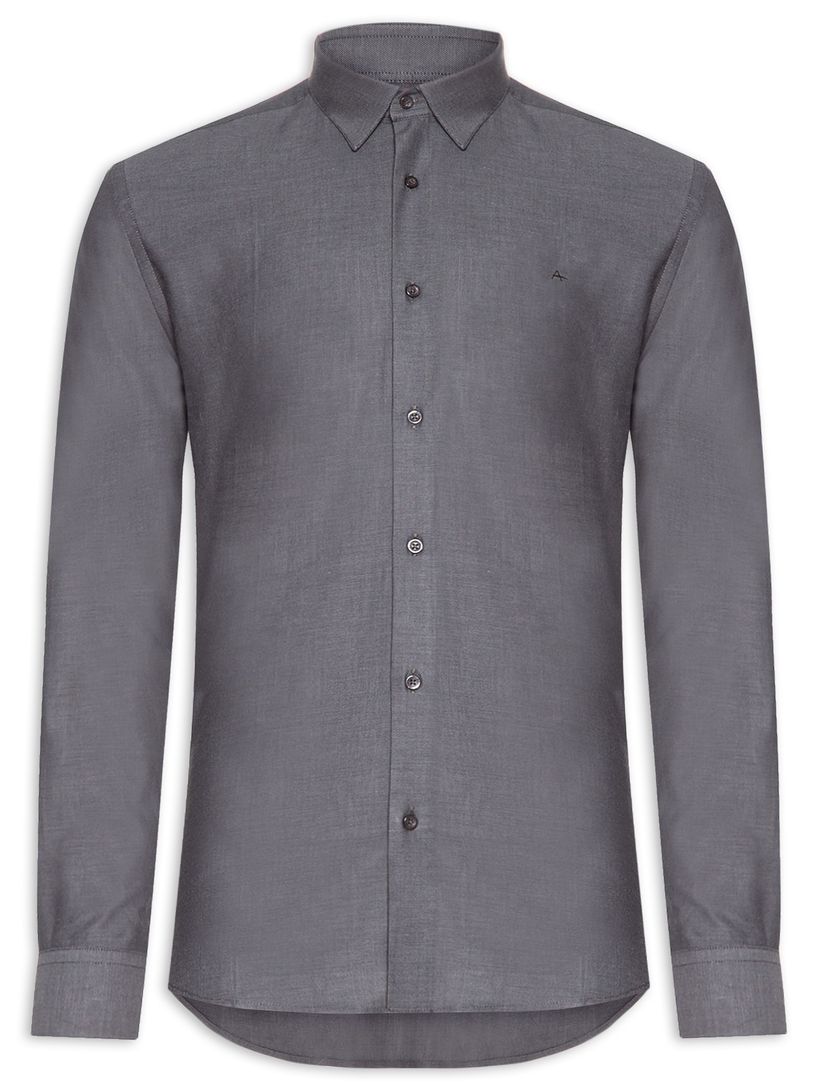 Camisa Masculina Petronas Regular Fit Em Fio 50 Egípcio Cinza Aramis