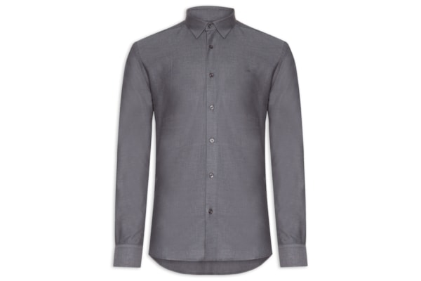 Camisa Masculina Petronas Regular Fit Em Fio 50 Egípcio - Cinza