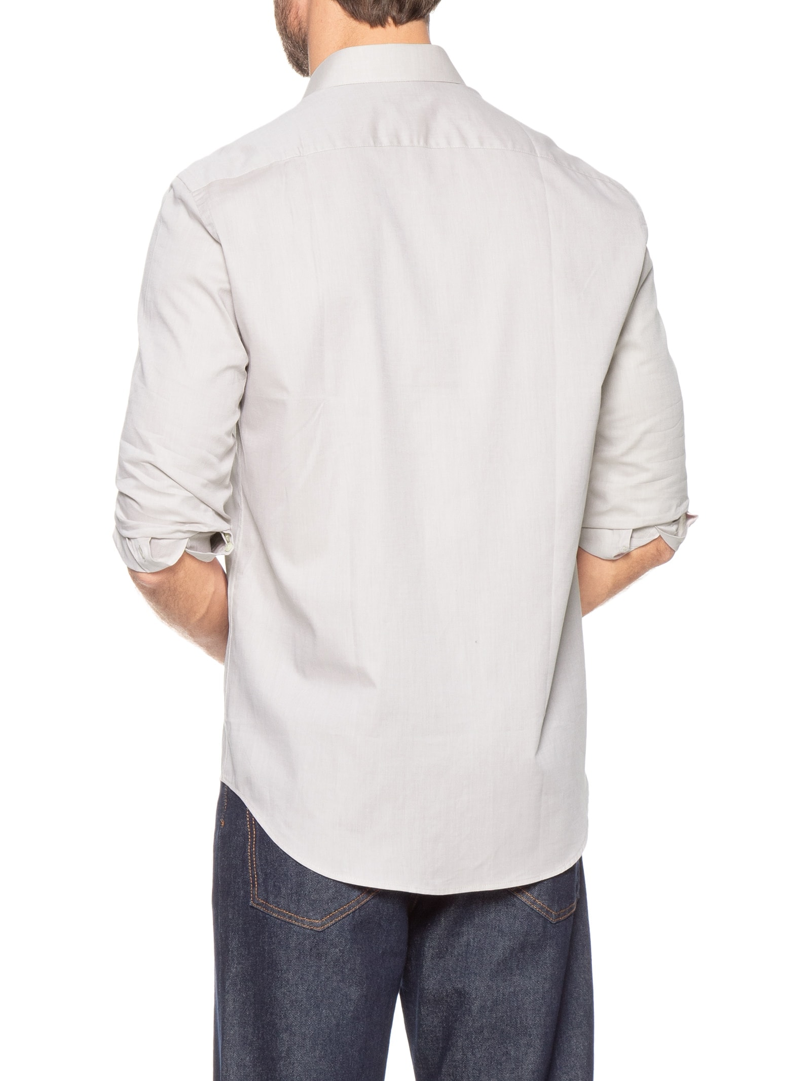 Camisa Masculina Petronas Regular Fit Fio 50 Egípcio Bege Aramis