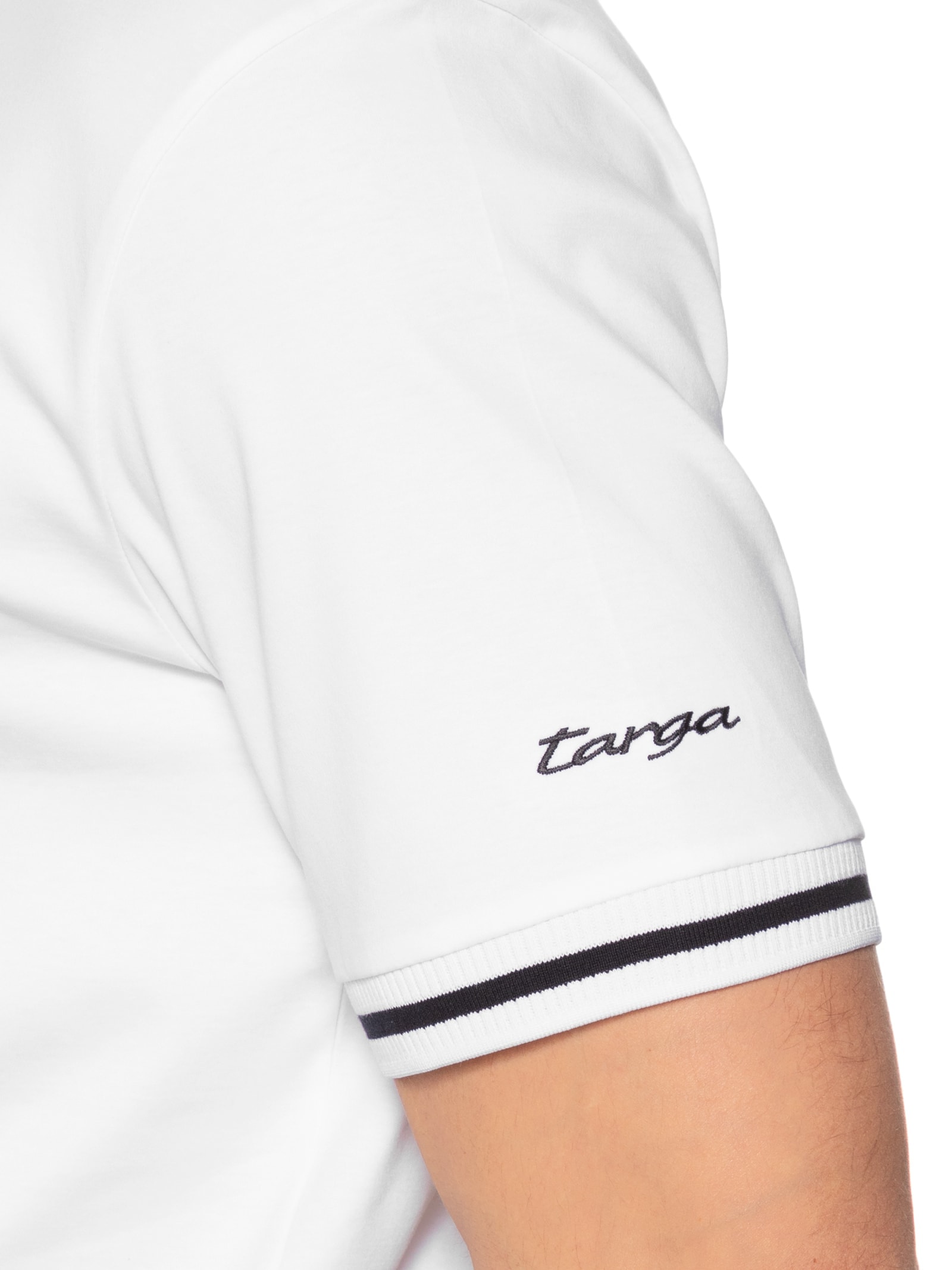 Camisa Masculina Polo Manga Curta Collab Porsch Branco Boss