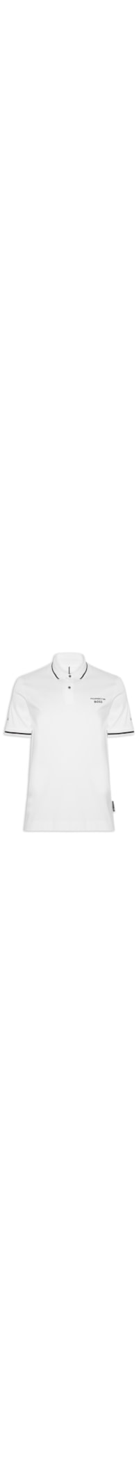 Camisa Masculina Polo Manga Curta Collab Porsch - Branco