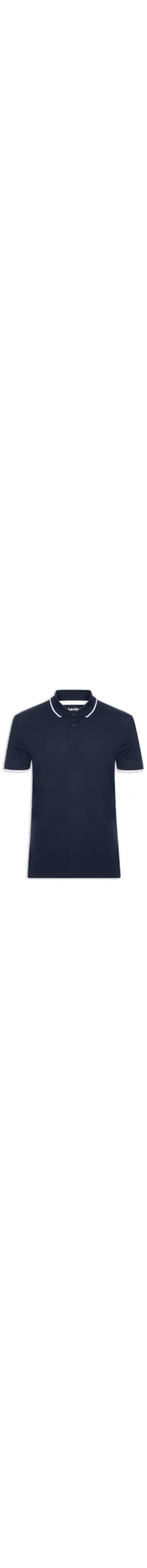 Camisa Masculina Polo Manga Curta Stretch Pique - Azul