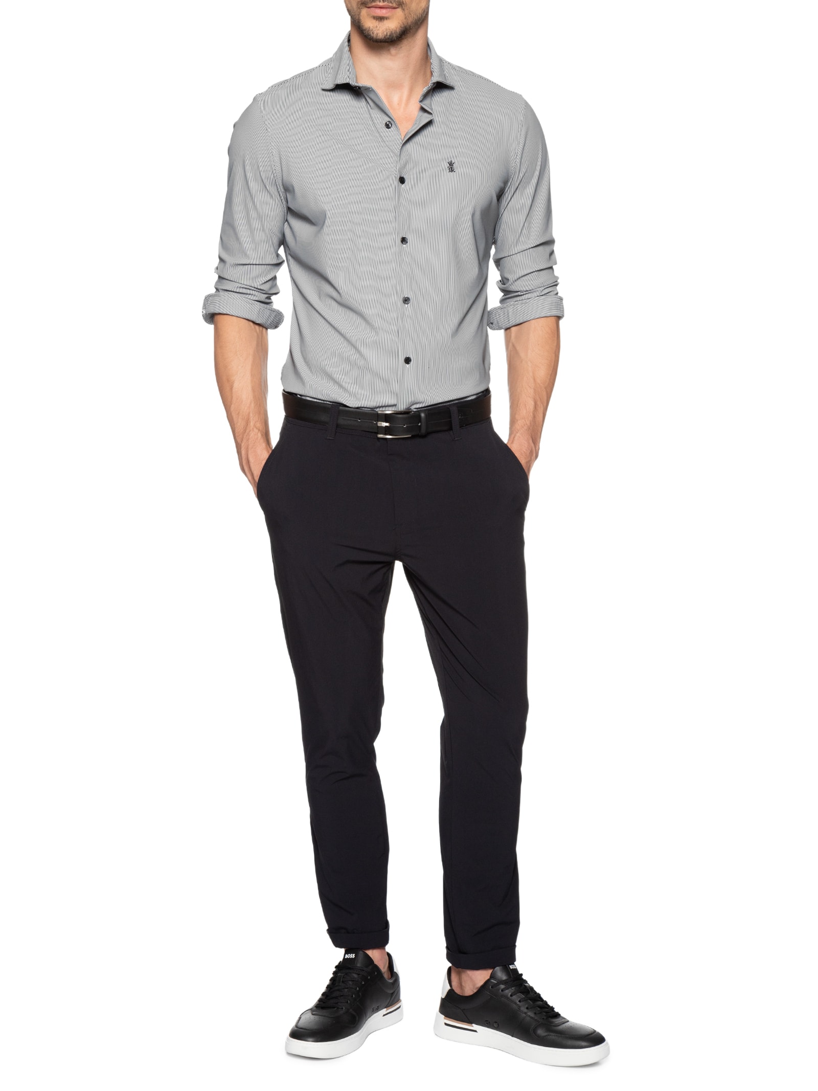 Camisa Masculina Power Poliamida Elastano Ft Preto Sergio K