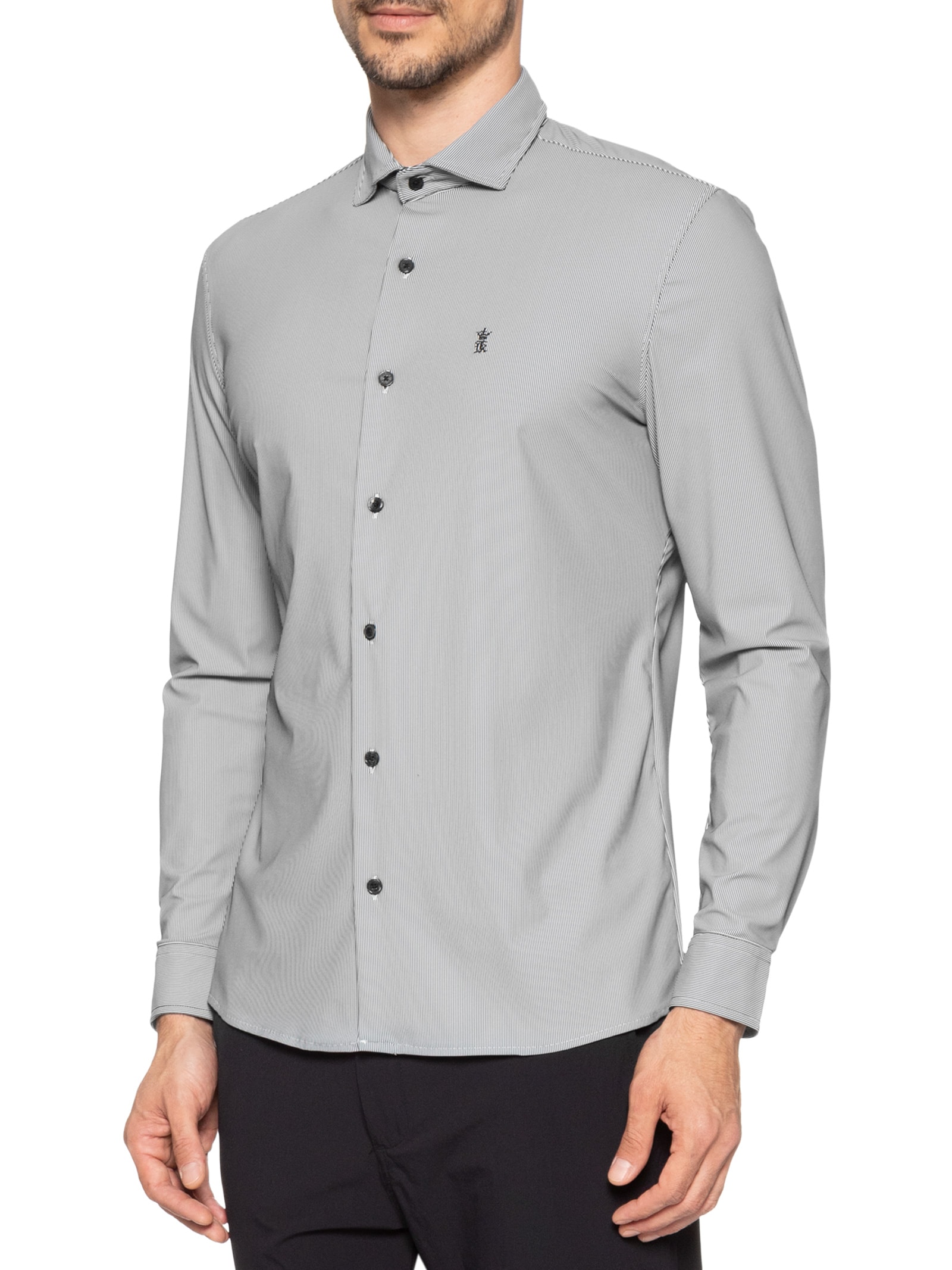 Camisa Masculina Power Poliamida Elastano Ft Preto Sergio K