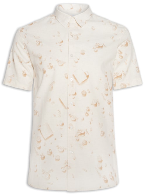 Camisa Masculina Praia - Bege