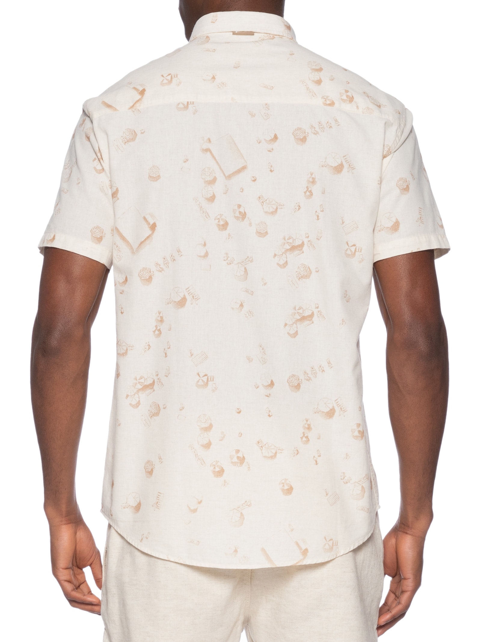 Camisa Masculina Praia Bege Foxton