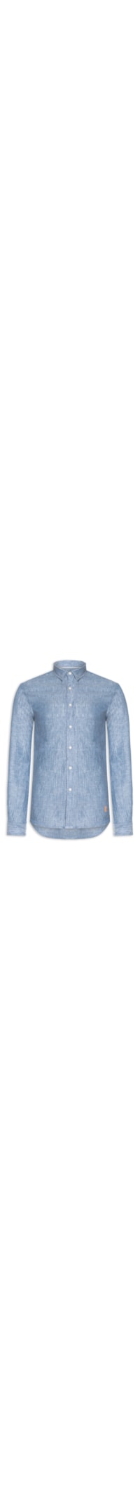 Camisa Masculina Puro Linho - Azul