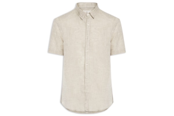 Camisa Masculina Puro Linho - Bege
