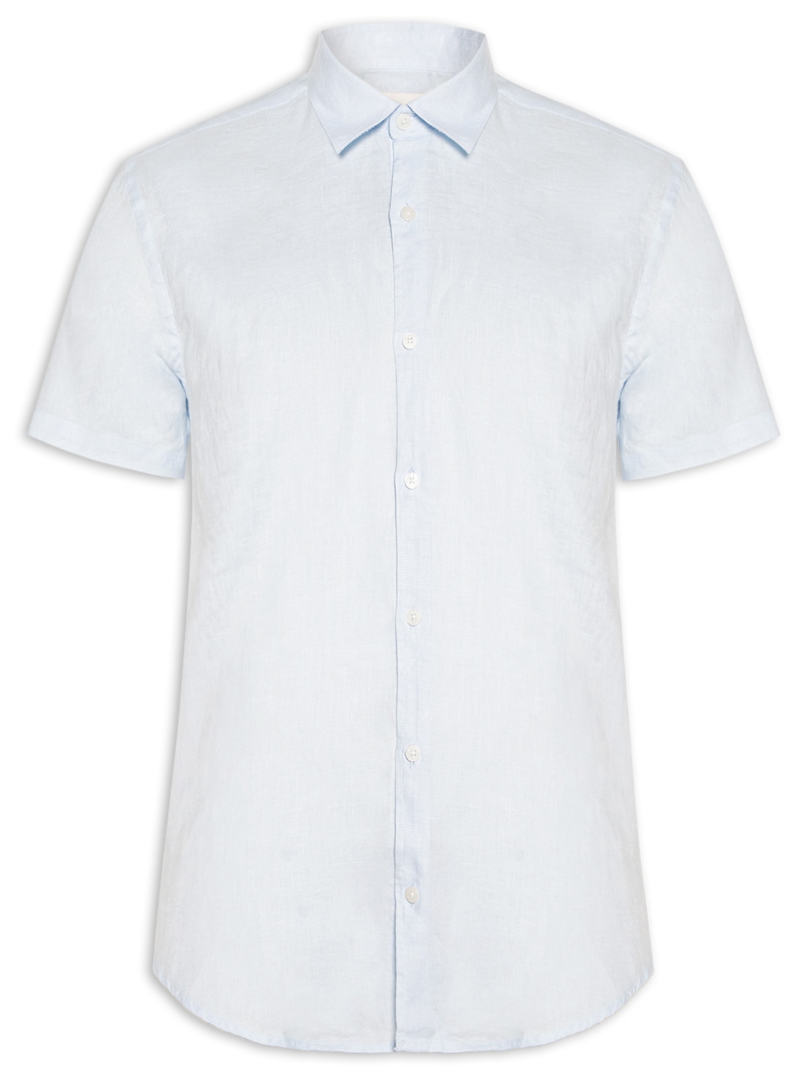 Camisa Masculina Puro Linho Lumiar Azul Foxton