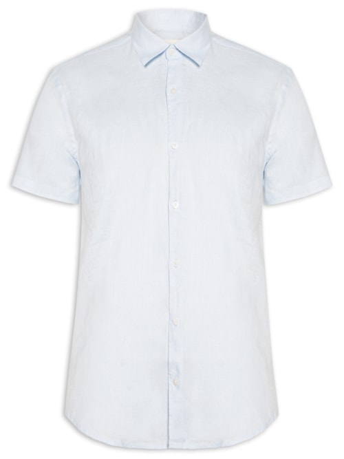 Camisa Masculina Puro Linho Lumiar – Azul