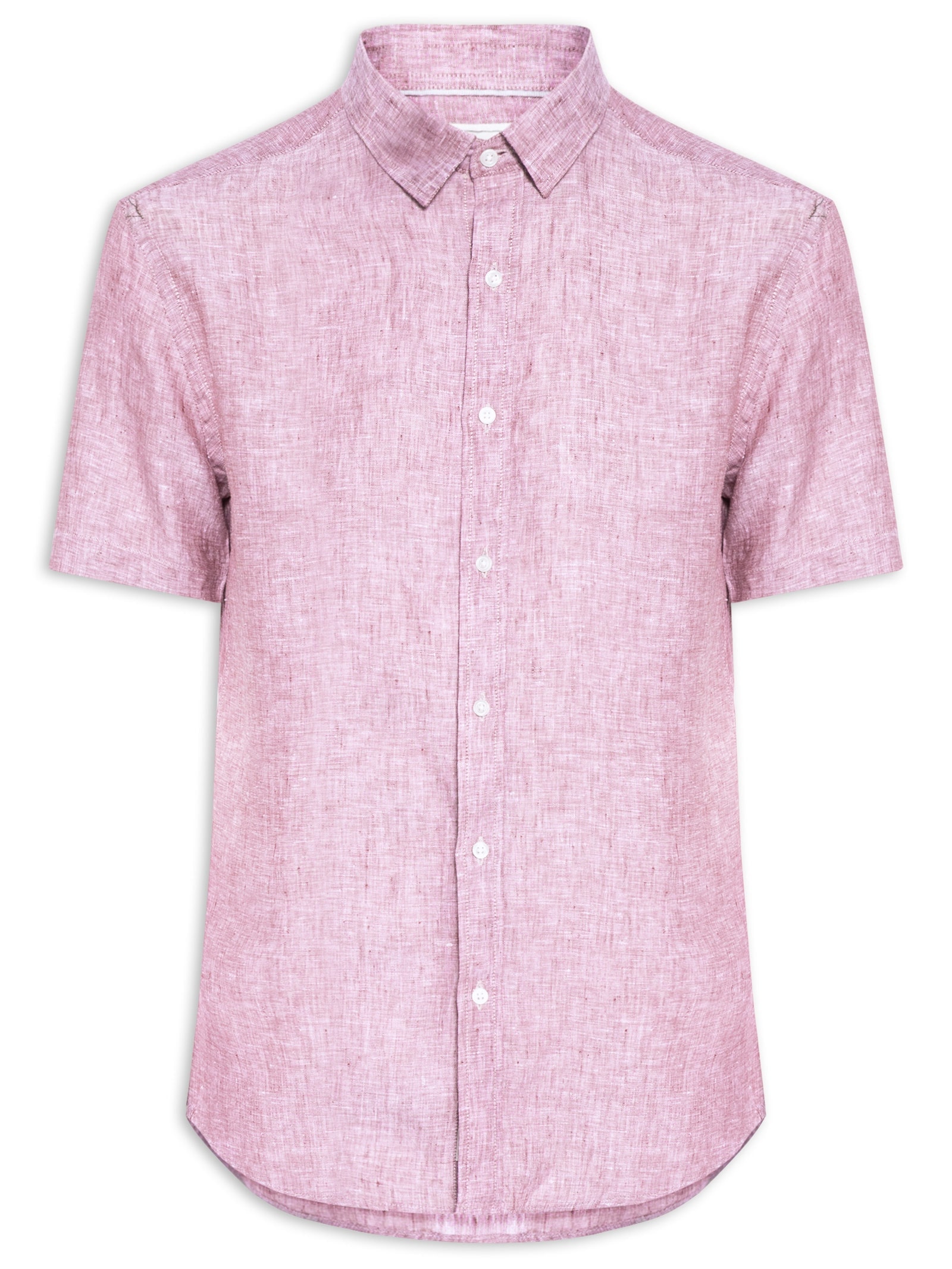Camisa Masculina Puro Linho Vermelho Pineapple