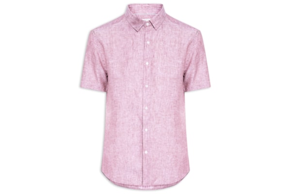 Camisa Masculina Puro Linho - Vermelho