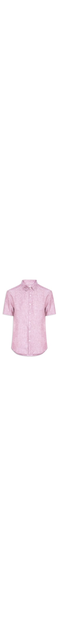 Camisa Masculina Puro Linho - Vermelho