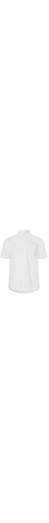 Camisa Masculina Regular Bolso Tric Lisa Out - Branco