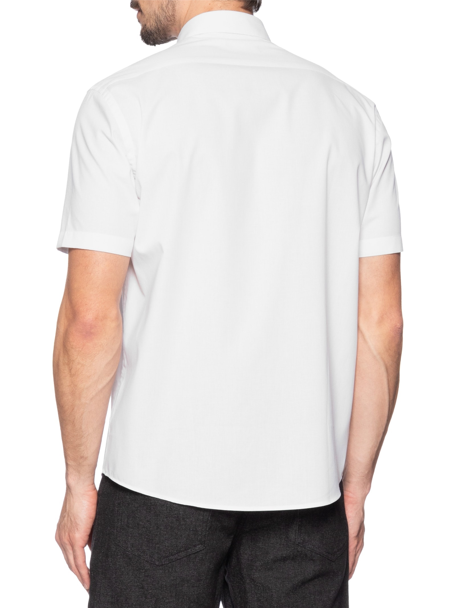 Camisa Masculina Regular Bolso Tric Lisa Out Branco Aramis