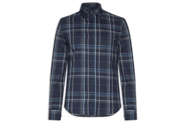 Camisa Masculina Regular Check Excl - Azul