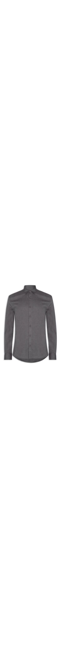 Camisa Masculina Regular Fil a Fil - Preto