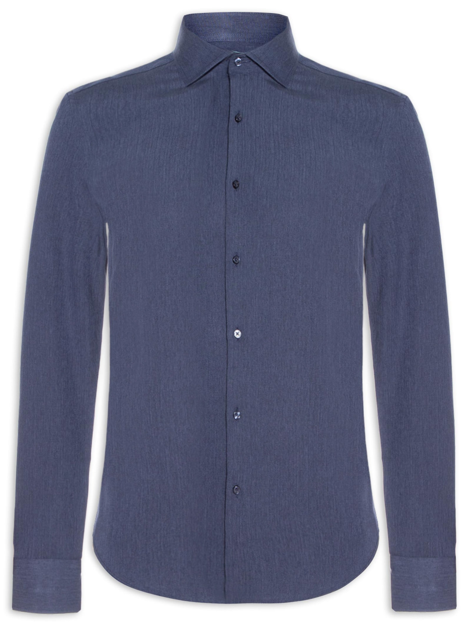 Camisa Masculina Regular Fit Algodão Azul '2 Essential