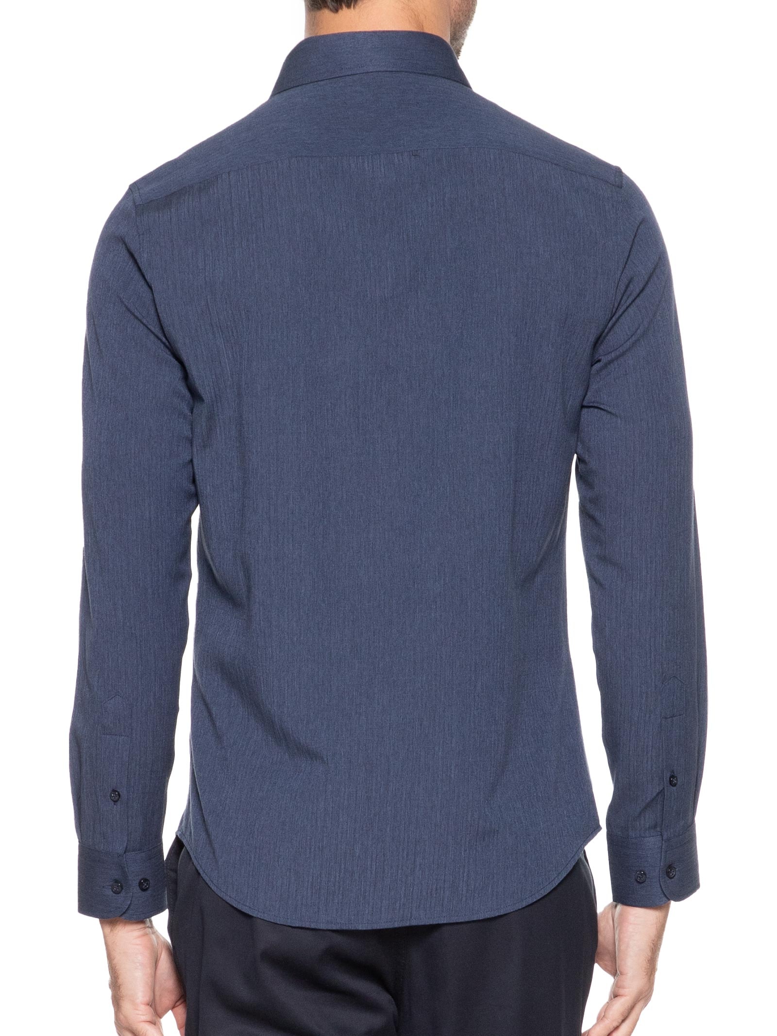 Camisa Masculina Regular Fit Algodão Azul '2 Essential