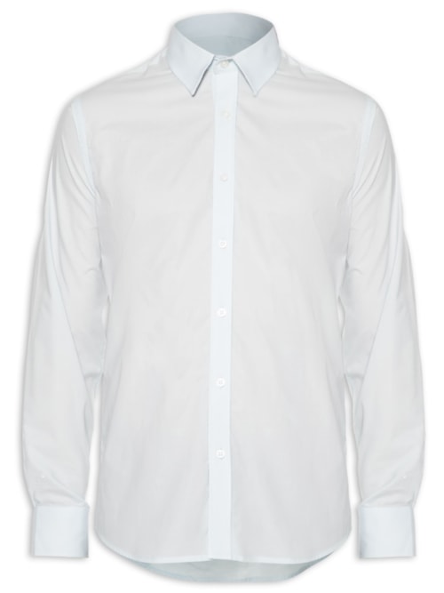 Camisa Masculina Regular Fit Algodão Pima - Azul