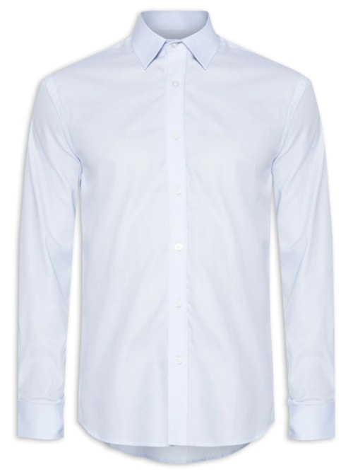 Camisa Masculina Regular Fit Algodão Pima – Azul