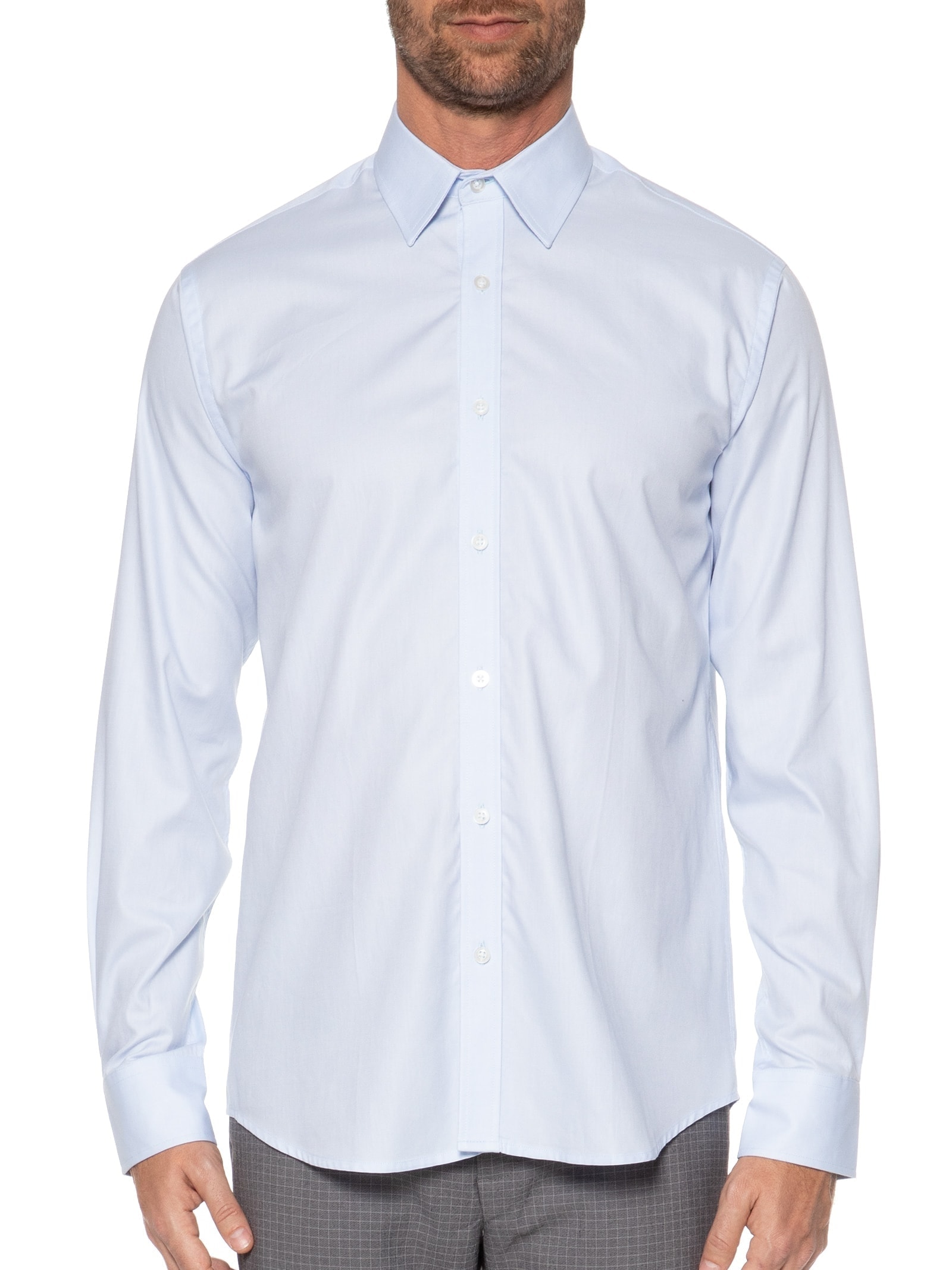 Camisa Masculina Regular Fit Algodão Pima Azul '2 Essential