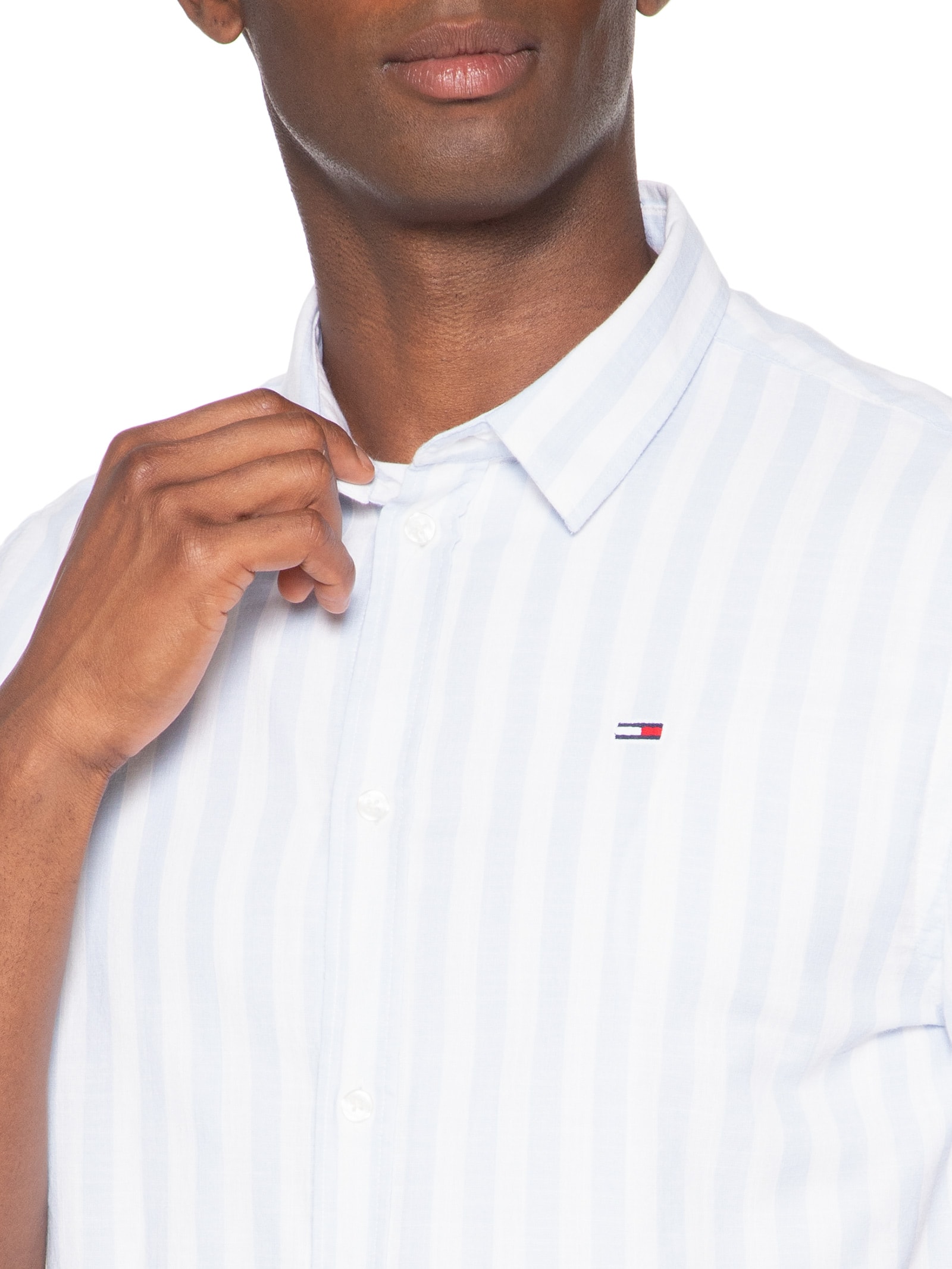 Camisa Masculina Regular Fit Blend Azul Tommy Jeans