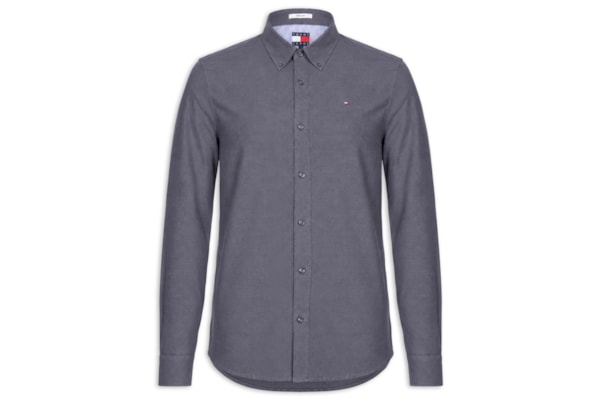 Camisa Masculina Regular Fit Button Down em Oxford - Azul