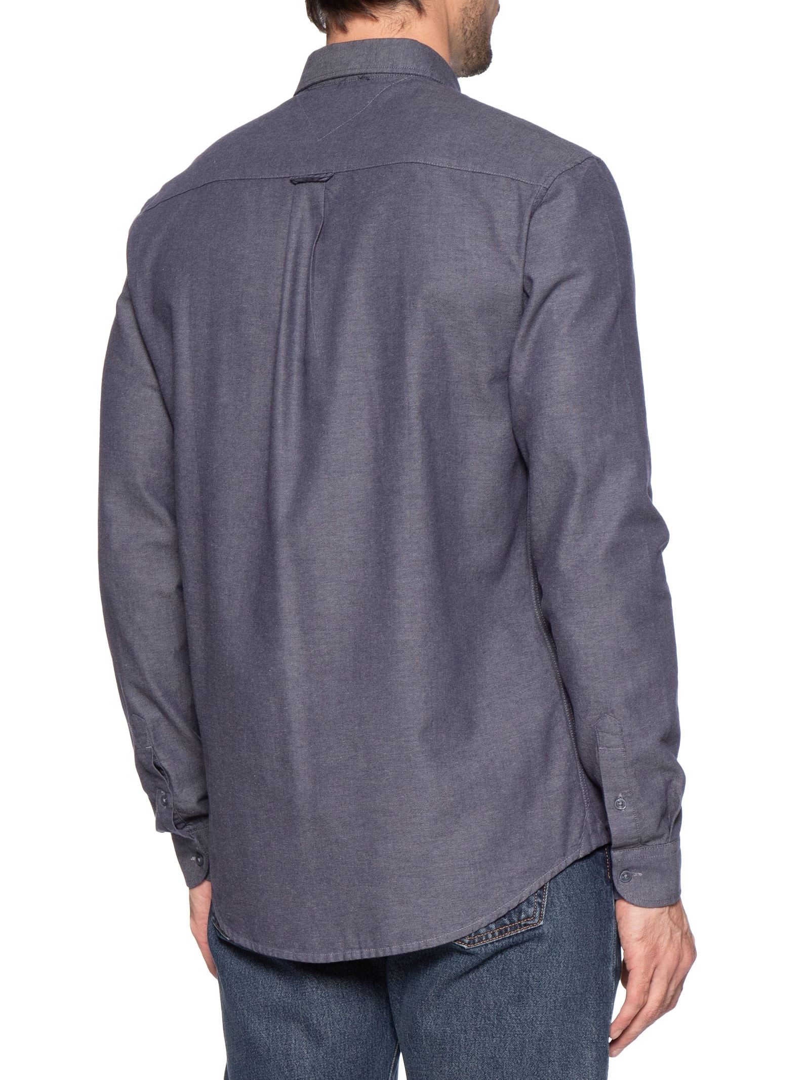 Camisa Masculina Regular Fit Button Down em Oxford Azul Tommy Jeans