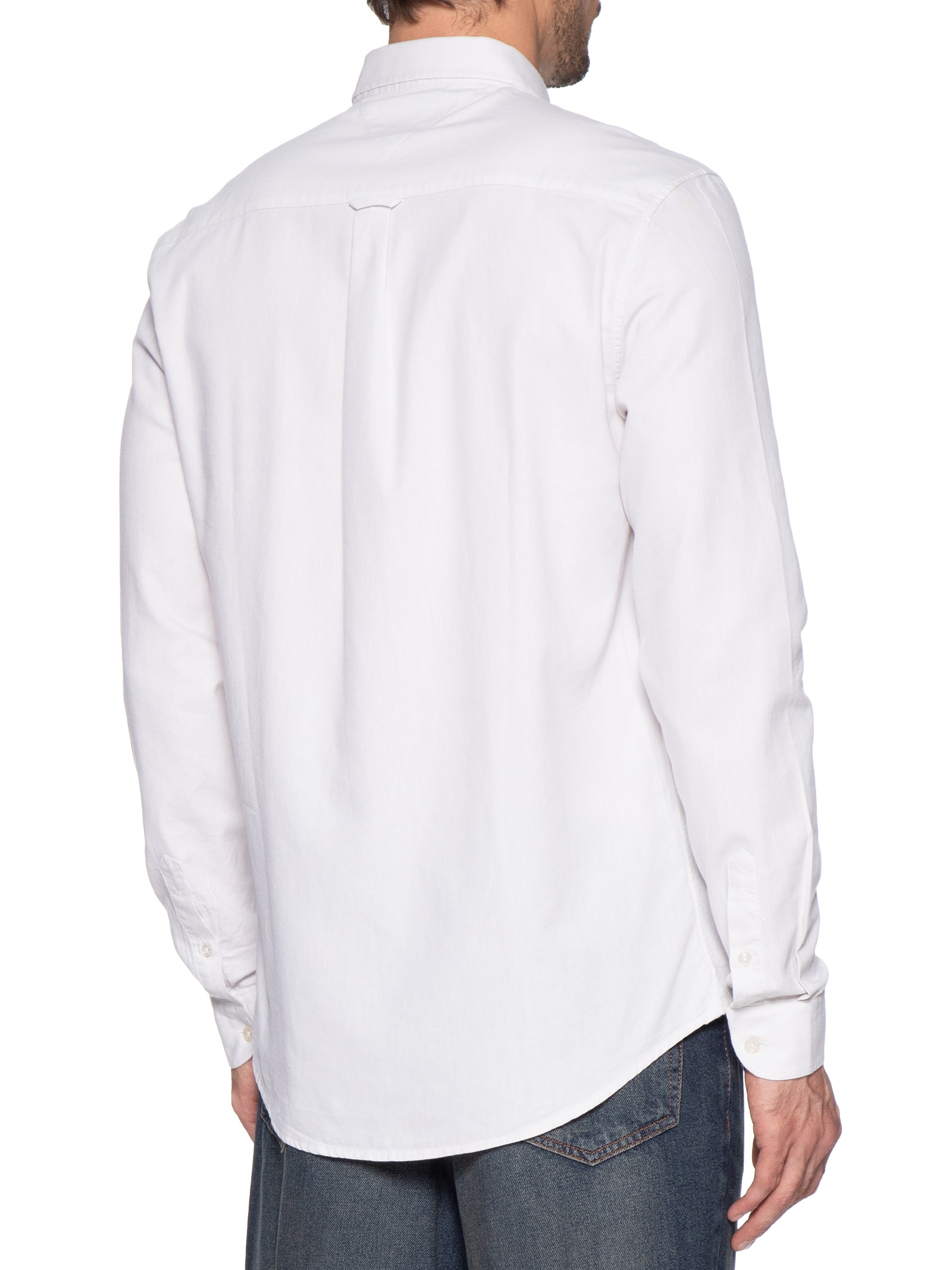 Camisa Masculina Regular Fit Button Down em Oxford Off White Tommy Jeans