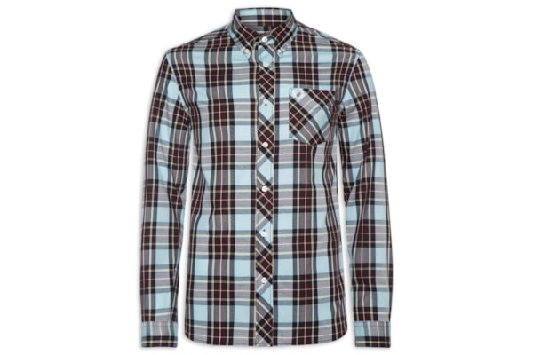 Camisa Masculina Regular Fit Classic Tartan Em Algodão - Azul