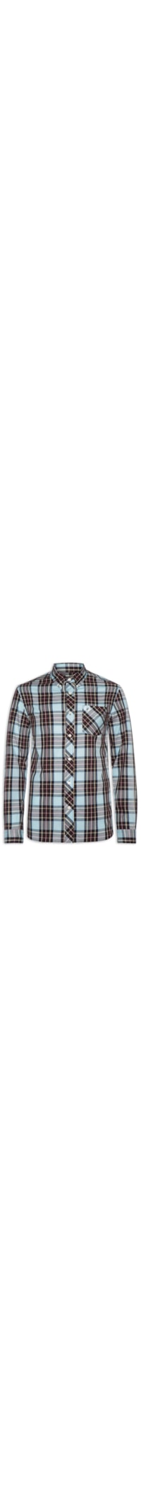 Camisa Masculina Regular Fit Classic Tartan Em Algodão - Azul