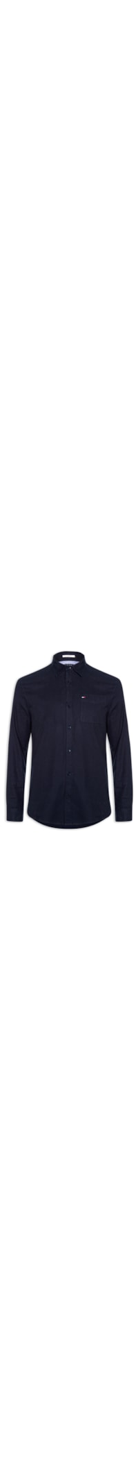 Camisa Masculina Regular Fit Com Bolso - Azul